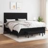 Box spring postel s matrací černá 160x200 cm textil Černý 3136767