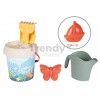 Vedro set s krhličkou Medium Garnished Bucket Life Smoby s hrabličkami lopatkou a formičkou od 18 mes
