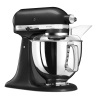KitchenAid robot Artisan 5KSM175PSEBK černá litina + Akční set Zwilling Gourmet block s noži 6 ks, hnědá