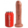 Realistické dildo Pipedream King Cock 7 Uncut 18cm tmavá telová farba