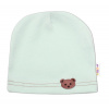 Baby Nellys Rebrovaná čiapka Macko mätová