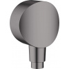 Hansgrohe Fixfit - Sprchové kolienko S so spätným ventilom, kefovaný čierny chróm 26453340