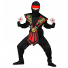 KOSTÝM NINJA ČERVENÝ BOJOVNÍK BOJOVNÍKA 140