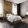Textilomanie Čalúnená posteľ boxspring MERALIS 80x200 cm hnedá Matrac: Matrac Bonell pružinový