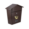 VOREL Poštová schránka hnedá 380 x 320 x 105 mm