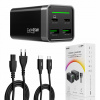 RÝCHLA NABÍJAČKA NA STÔL USB C 4x USB 65W TYP C + KÁBEL USB C 100W