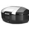 SHAD Vrchný kufor na motorku SH51 D0B51200 hliník (Vrchní kufr pro adventure touring pojme až dvě výklopné helmy (XL + M), unese 10kg a je ideální na silnici i lehký terén.)
