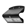 LED solárne nástenné svietidlo v čiernej farbe, Denná biela, 6.8W, IP65, 800lm