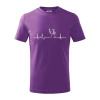 Jeleň EKG - Tričko detské bavlnené - 134 cm/8 rokov ( Fialová )