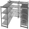 Systém zásuvných plastových regálov ,š x h police 835 x 610 mm