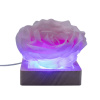 8 cm Štvorcový Drevený USB LED Stojan - Viacfarebný