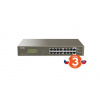 Tenda TEG1116P-16-150W PoE AT Gigabit switch 16x 1Gb/s s PoE 802.3af/at, PoE 135W,Rackmount, Fanless