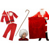 Kostým, maska - Outfit Santa Claus, sada 8 prvkov parochne (Outfit Santa Claus, sada 8 prvkov parochne)