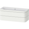 DURAVIT Happy D.2 Plus c-bonded závesná skrinka s nábytkovým umývadlom bez otvoru, 2 zásuvky, 1175 x 490 x 480 mm, biela matná lakovaná, HP4639N36360000