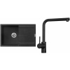 Set Sinks G12330 (dřez Ultima 790 Granblack 30 + baterie Elka Černá matná)