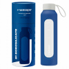 Motivačná sklenená fľaša na vodu 0,5 l Wessper B1 BOROSILICATE navy blue (tmavomodrá)