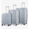 Sada cestovních kufrů ROCK Pixel PP - šedá - 102 L + 10% EXPANDER/71 L + 12% EXPANDER/36 L + 15% EXPANDER