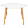 Livetastic JEDÁLENSKÝ STÔL, kaučukové drevo, biela, 120/120/76 cm - Jedálenské programy - 002349000402