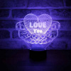 Stolná 3D LED lampa Valentínsky dar