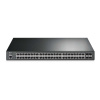TP-LINK TP-Link JetStream TL-SG3452P sieťový prepínač Riadený L2/L3 Gigabit Ethernet (10/100/1000) Podpora napájania cez Ethernet (PoE) 1U Čierna (TL-SG3452P)