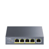 CUDY Sieťový prepínač Cudy GS1005P Gigabit Ethernet (10/100/1000) Napájanie cez Ethernet (PoE) Sivý