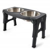 Dexas Adjustable Height Pet Feeder - oceľové misky pre psov na stojane, nastaviteľné