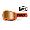 Okuliare 100% STRATA 2 Neon Orange Prevedenie: zrkadlové sklo - zlaté