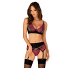 Obsessive Krásný set Rosenty set with garter belt - Obsessive - M/L - originál