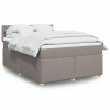 Box spring postel s matrací taupe 140x200 cm textil 3289021