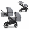Súrodenecký kočík EasyGo Duoflex Cloudy Gray 2 športové časti 2 vaničky