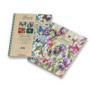 Krúžkový blok Pigna Nature Flowers A4, štvorčekový, 135 listov, mix motívov
