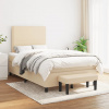 zahrada-XL Boxspring posteľ s matracom krémový 120x200 cm látka 3136506