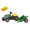 Rolly Toys Kid Šlapací traktor s vlečkou Zelený