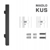 FT - MADLO kód K31 25x25 mm SP ks Rozteč madla: 1000 mm, Dĺžka: 1200 mm, Rozmer profilu madla: 25x25 mm CIM - čierna matná (FNO)