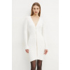 Šaty Marciano Guess HERMIONE biela farba, midi, rovný strih, 4BGK91 5661Z 4BGK91.5661Z 40