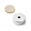 SOLLAU Neodymový magnet medzikružie D 27/5 mm, H 10 mm, N38, ponikelovaný