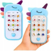 Detský Edukačný Telefón Svetlá Zvuky Melódie Modrý