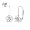 SILVEGO stříbrné dětské náušnice květinky se Swarovski® Zirkony