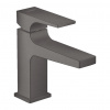 Hansgrohe Metropol, umývadlová batéria 100 s výpusťou Push-Open, kefovaná čierná chrómová, HAN-32500340