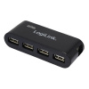 Logilink UA0085 4-portový USB Hub (USB 2.0 4-portový HUB s napájaním, čierny)