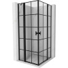 Mexen Mist Duo výklopný sprchový kút 80 x 80 cm, čierna mriežka - 8A4-080L-080P-70-77