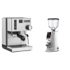 Rancilio Silvia E + Eureka Atom W 75, chrome