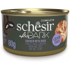 Agras Pet Foods SCHESIR After Dark Kuracie filé s kačicou vo vývare - mokré krmivo pre mačky - 80 g