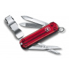 Victorinox 0.6463.T Nail Clip 580, 65 mm, transparentný červený