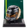 Spark-model prilby Bell Casco Helma F1 Fernando Alonso Team Aramco Cognizant Aston Martin N 14 British Gp 2024 1:5 Black Gold