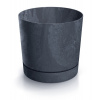 Kvetináč TUBO P BETON EFFECT 19,9 cm - farba: antracitová - vrstva - antracit - Prosperplast