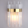 Luxor - zlatá krištáľová nástenná lampa