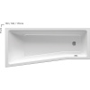 RAVAK Vaňa BE HAPPY II 170x75 L snowwhite, C941000000