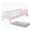Detská posteľ STANO, so zásuvkou, Ružová