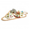 Bigjigs Rail Drevená vláčiková dráha Divoký západ 62 kusov